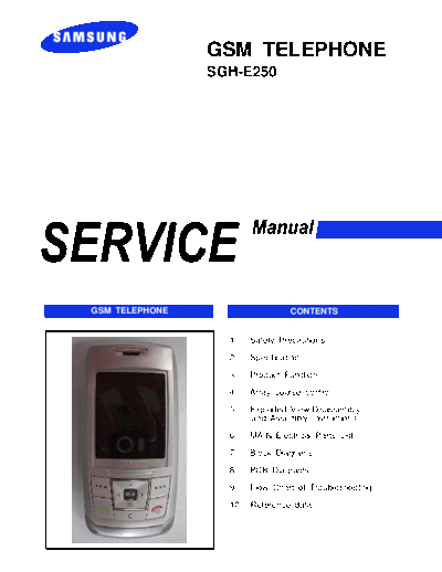 Samsung SGH-E250 service manual