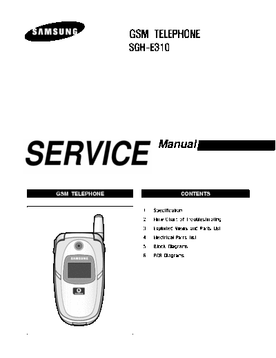 Samsung SGH-E310 service manual