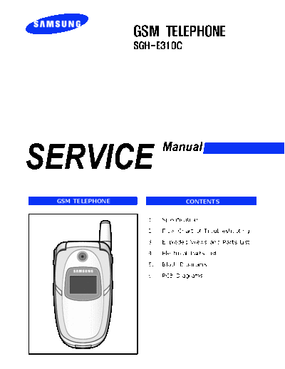 Samsung SGH-E310C service manual