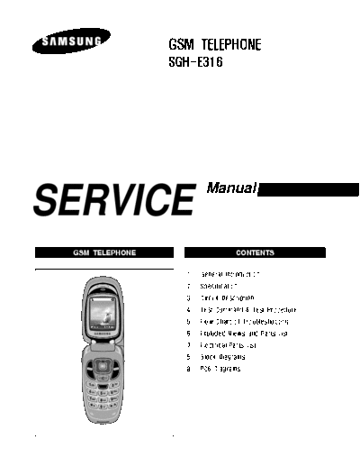 Samsung SGH-E316 service manual