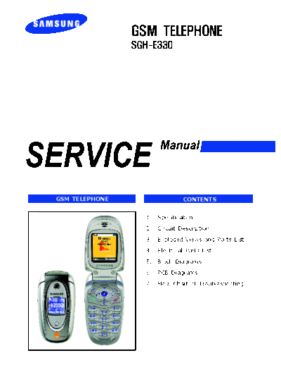 Samsung SGH-E330 service manual