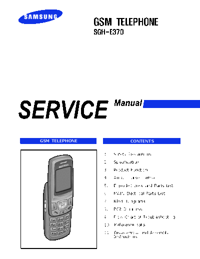 Samsung SGH-E370 service manual