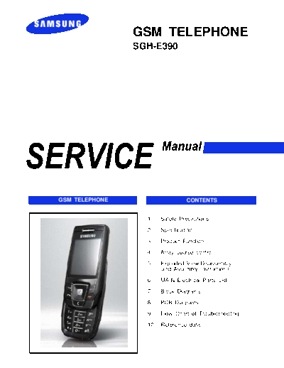 Samsung SGH-E390 service manual