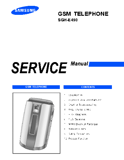 Samsung SGH-E490 service manual