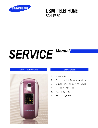Samsung SGH-E530 service manual