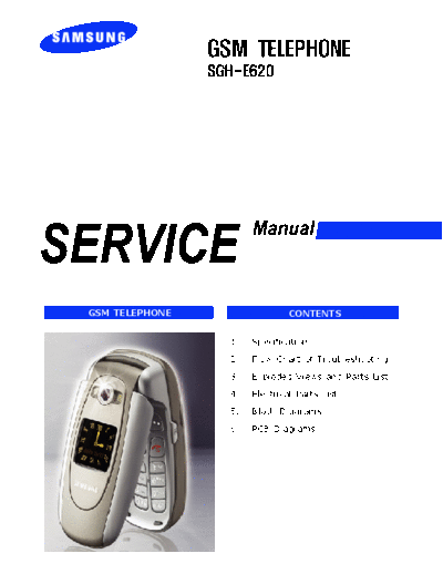 Samsung SGH-E620 service manual