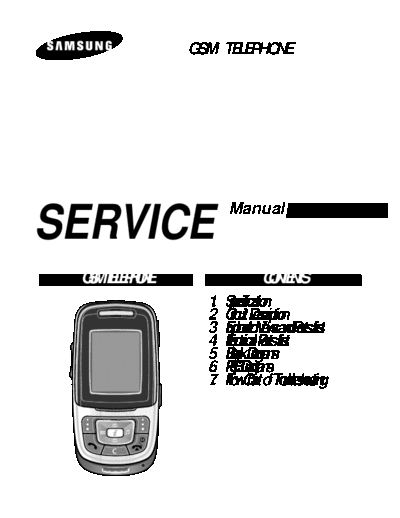 Samsung SGH-E630 service manual