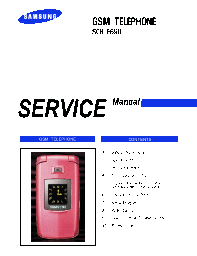 Samsung SGH-E690 service manual