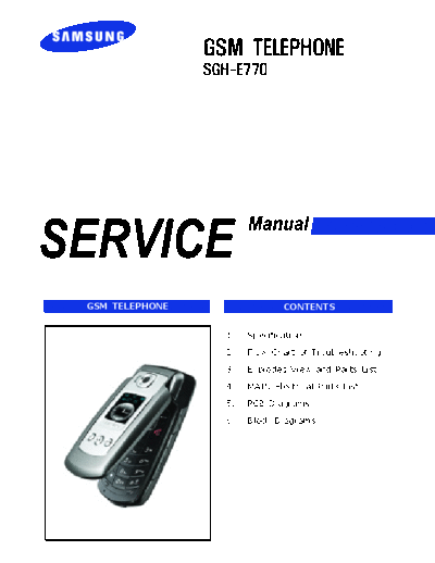 Samsung SGH-E770 service manual