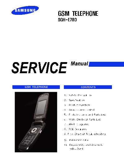 Samsung SGH-E780 service manual