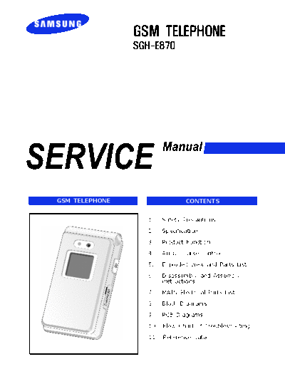 Samsung SGH-E870 service manual