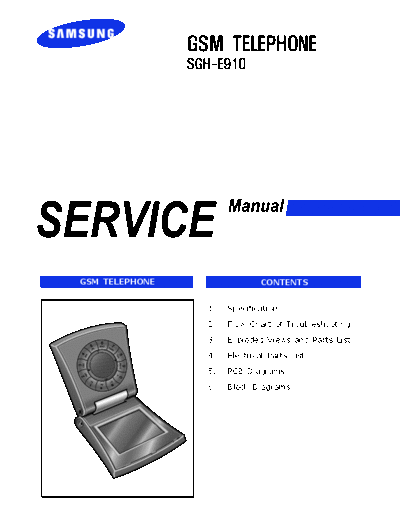 Samsung SGH-E910 service manual