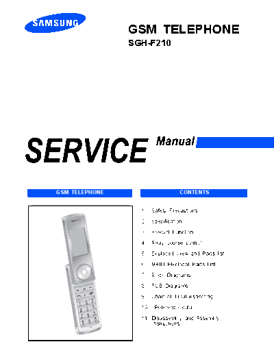 Samsung SGH-F210 service manual