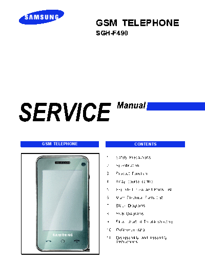 Samsung SGH-F490 service manual