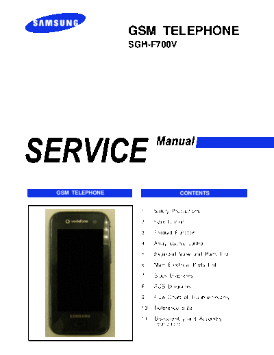 Samsung SGH-F700V service manual