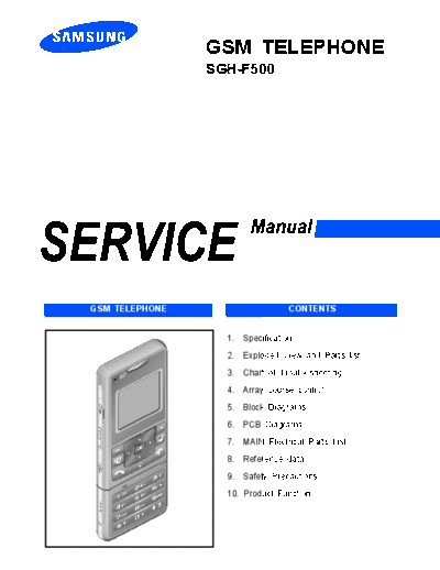 Samsung SGH-F500 service manual