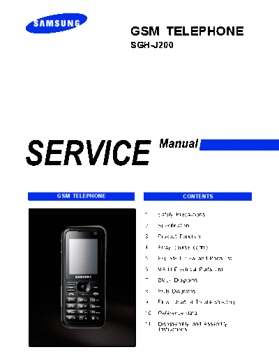 Samsung SGH-J200 service manual