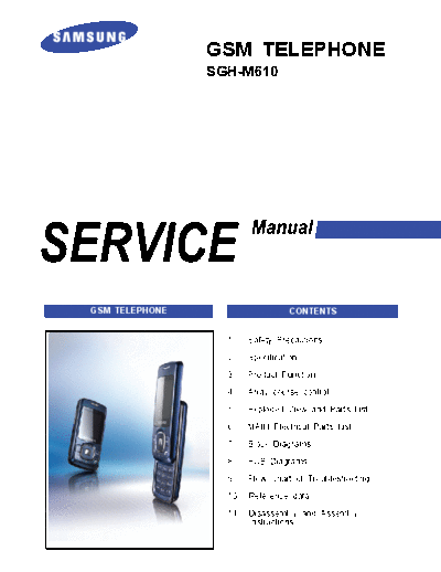Samsung SGH-M610 service manual