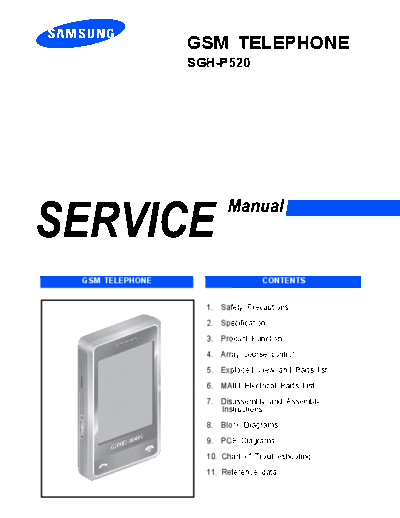 Samsung SGH-P520 service manual