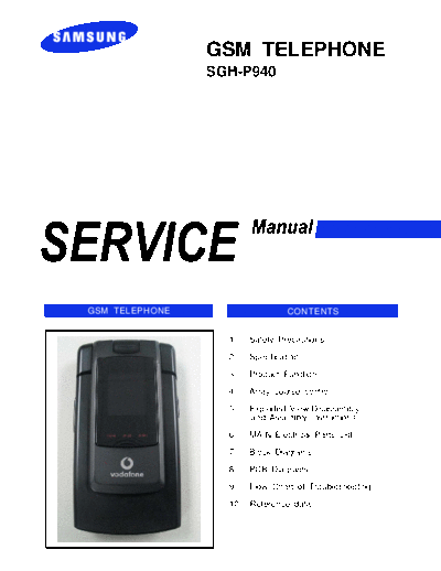 Samsung SGH-P940 service manual