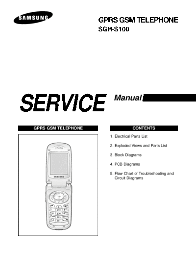 Samsung SGH-S100 service manual