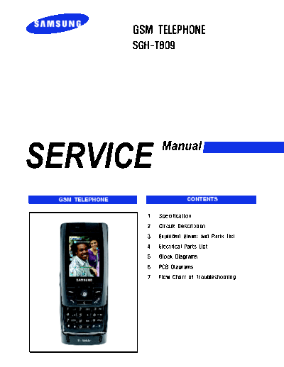 Samsung SGH-T809 service manual