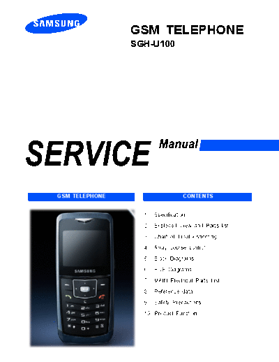 Samsung SGH-U100 service manual