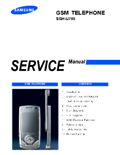 Samsung SGH-U700 service manual