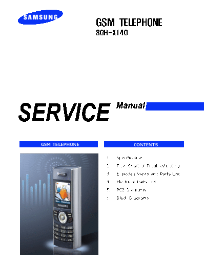 Samsung SGH-X140 service manual
