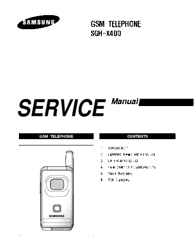 Samsung SGH-X400 service manual
