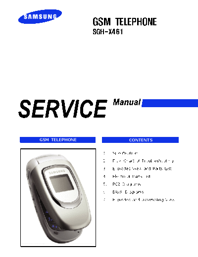 Samsung SGH-X461 service manual