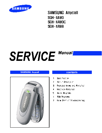Samsung SGH-X480 service manual