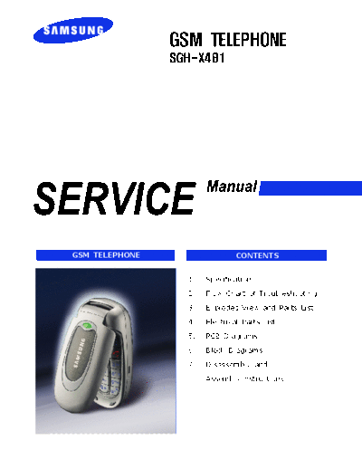 Samsung SGH-X481 service manual