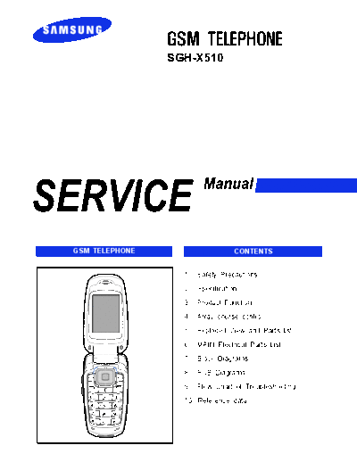Samsung SGH-X510 service manual