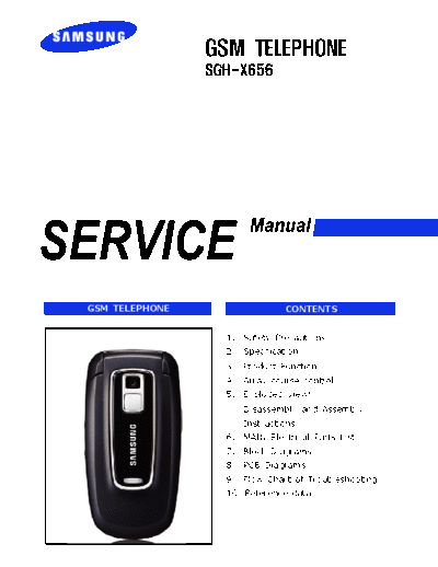 Samsung SGH-X656 service manual