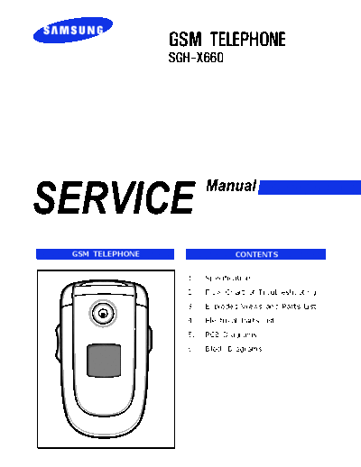Samsung SGH-X660 service manual