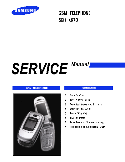 Samsung SGH-X670 service manual