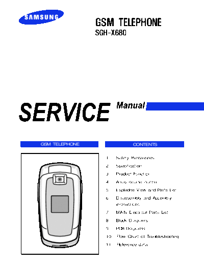 Samsung SGH-X680 service manual