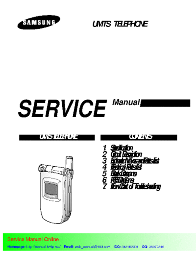 Samsung SGH-Z100 service manual