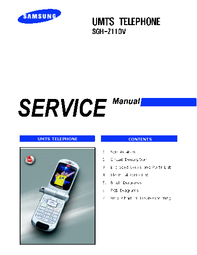 Samsung SGH-Z110V service manual