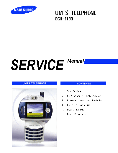 Samsung SGH-Z130 service manual
