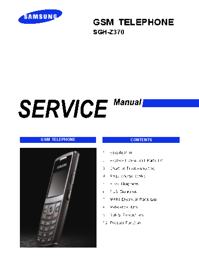 Samsung SGH-Z370 service manual