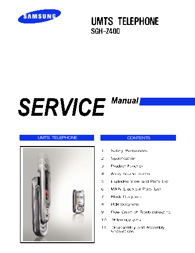 Samsung SGH-Z400 service manual