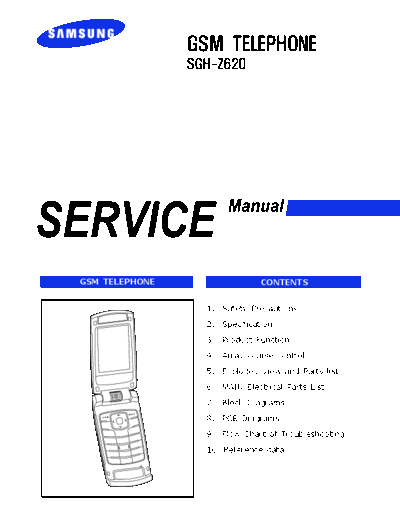 Samsung SGH-Z620 service manual