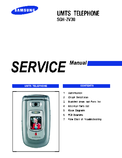 Samsung SGH-ZV30 service manual