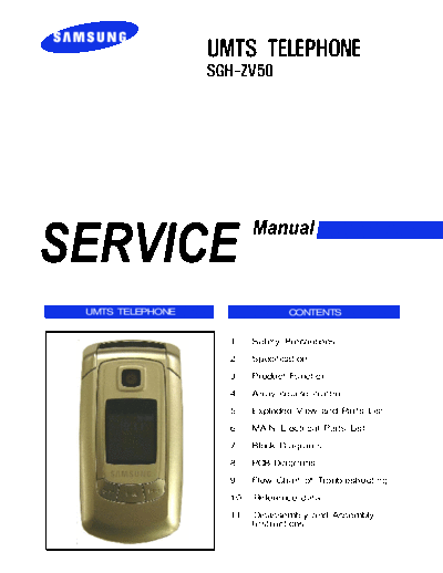 Samsung SGH-ZV50 service manual