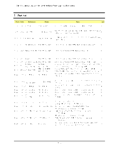 Electrical Part List