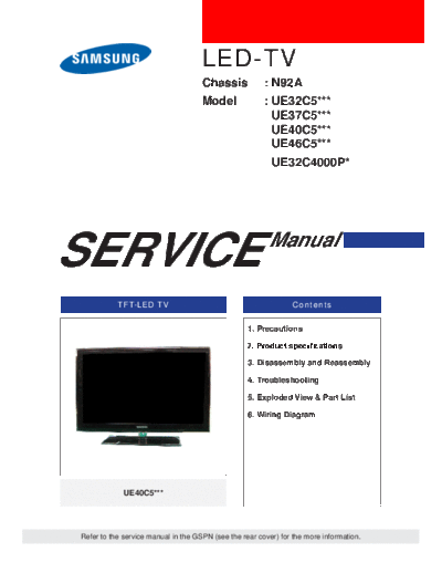 SAMSUNG LED-TV UE32_37-40_46C5xxx, UE32C4000Px N92A.part2