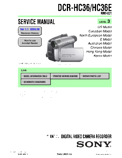 SONY DCR-HC36, HC36E Level 3