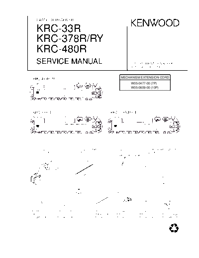 KRC-33R & KRC-378R & KRC-480R